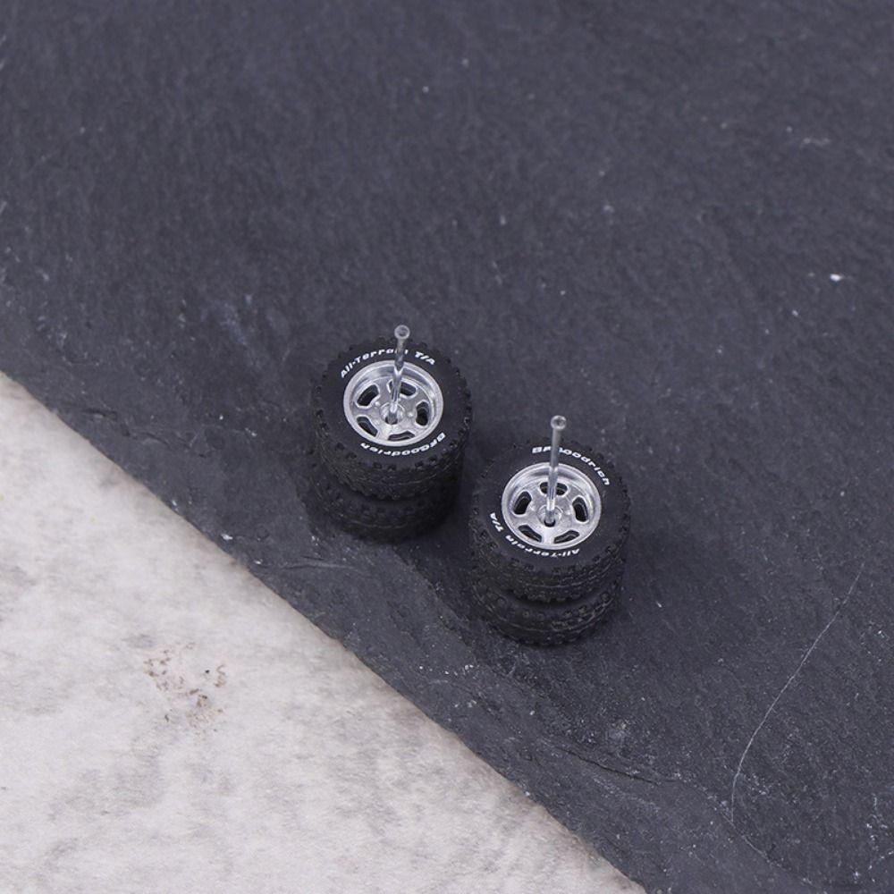 1Set Plastic Remote Control Car Modified Tires 1/64 Rubber Tires Diecast Alloy Car Hub