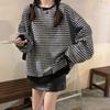 New Fall/Winter Flannelette And Thick Long Sleeved Thermal Sweater For Schoolgirl Plaid Mid-Length Round Neck Blouse