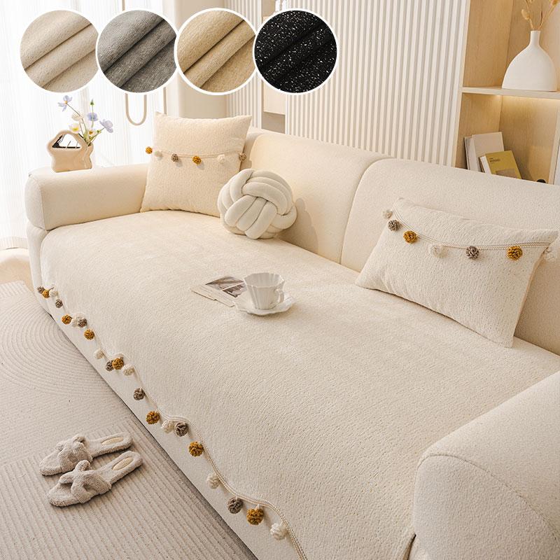 1Pc-Four Season Irregular Sofa Cushion, Soft Anti Slip Cushion, Integrated Straight Row Bedroom Cushion 90*90cm
