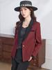 Women’s White Color Block Short Suit Jacket - Fashionable Petite Spring/Autumn Top