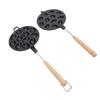 Walnut Cookie Maker 12 Holes Anti Stick Aluminum Alloy Composite Wood Nut Cookie Shaped Maker Pan for Cakes Egg Waffle