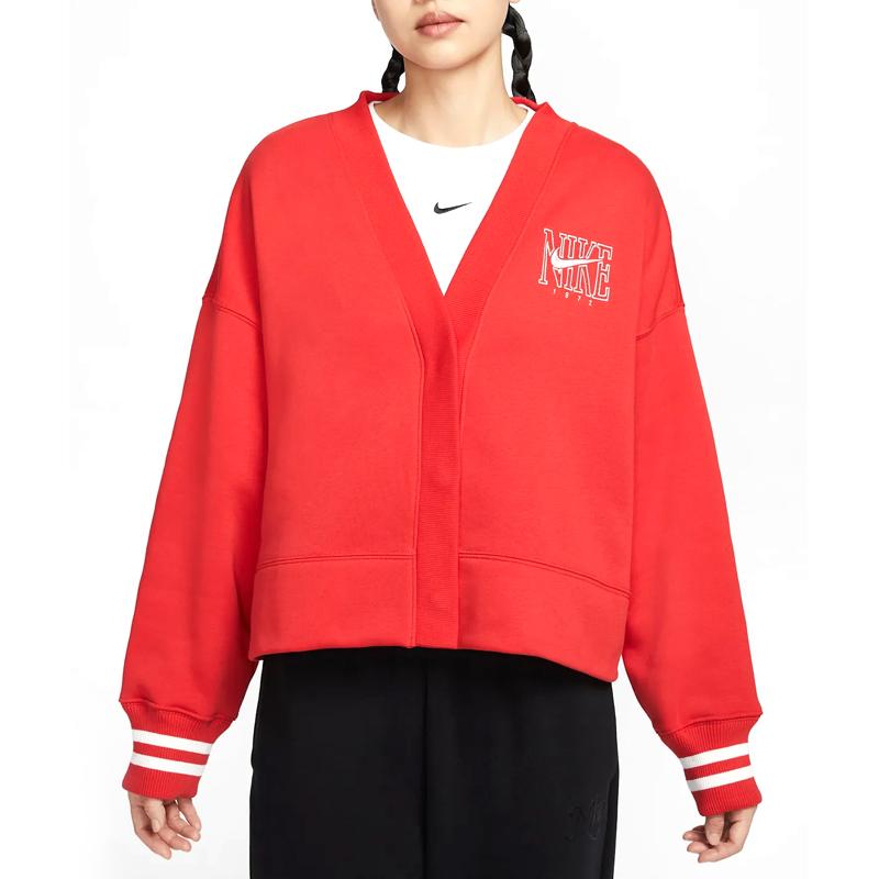 Nike Sportswear Comfortable Fashion Versatile Long Sleeve Jacket Women Jacket Red HJ0947657