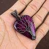 Purple Labradorite Handmade Copper Wire Wrap Jewelry Pendant 2.56" l6C07