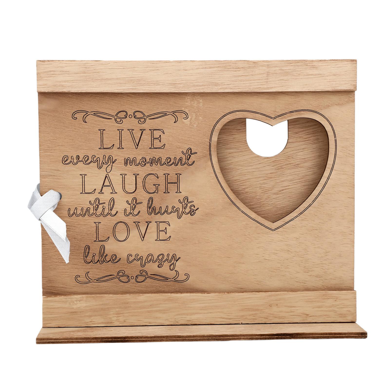 

Anniversary Picture Frame Desktop Wooden Heart Photo Frame for Valentines Day Wedding