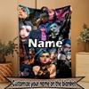 Custom Name Personalized Jinx Print Blanket, Home Decor, Bedroom, Sofa, Camping, Couch, Gifts for Birthday ChristmasEnthusiasts