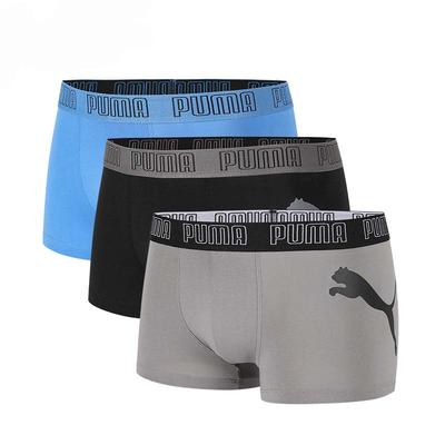 Logo Casual Breathable Boxer Briefs 3-Pack Men Underwear Black Gray Blue 701229117-004