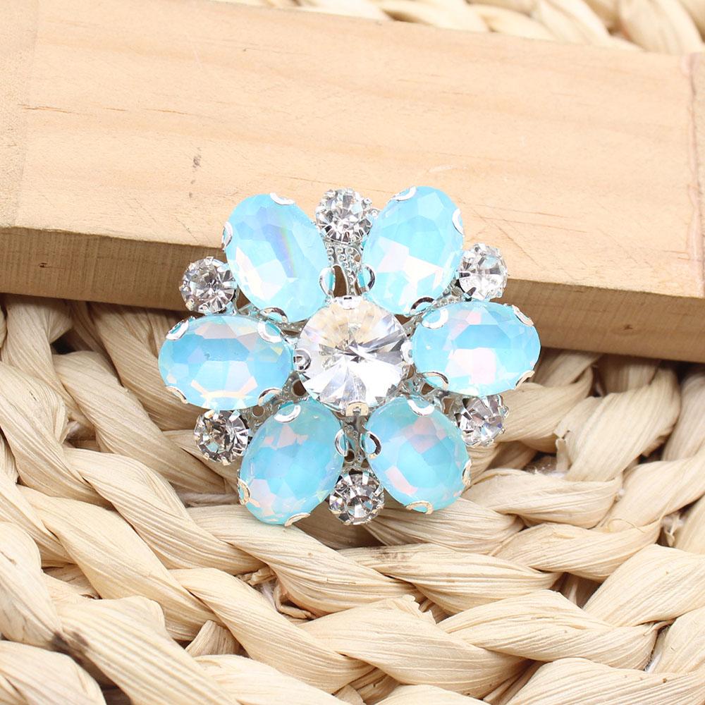 LKERAN 2 Pieces 40mm Handle Sewing Flower Oval Mocha Diamond Double Button DIY Shoes, Hats, Sweaters, Coats, Handmade Sewing Acc