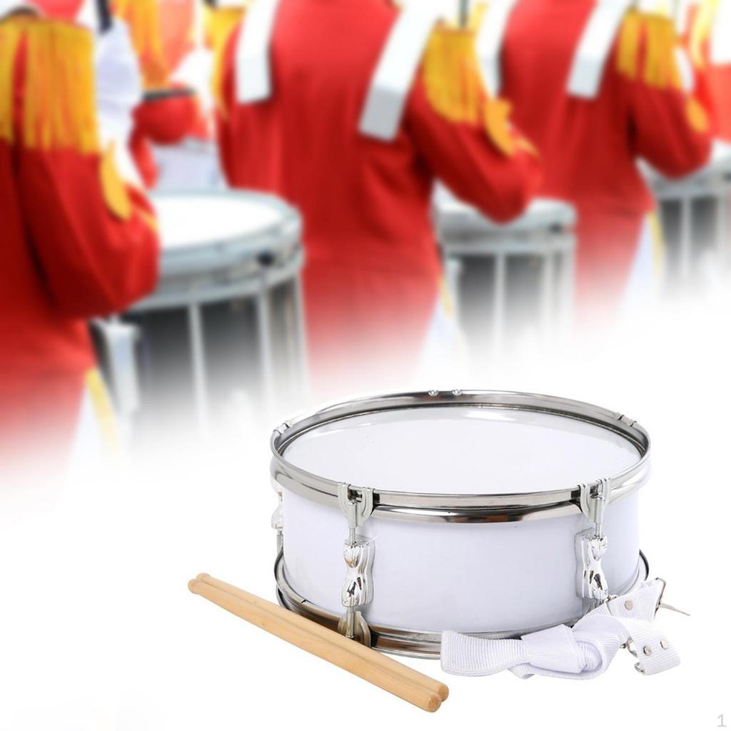 13 Inch Snare Drum Musical Drums with Drumsticks, Educational Toys, Light Percussion Instrument,