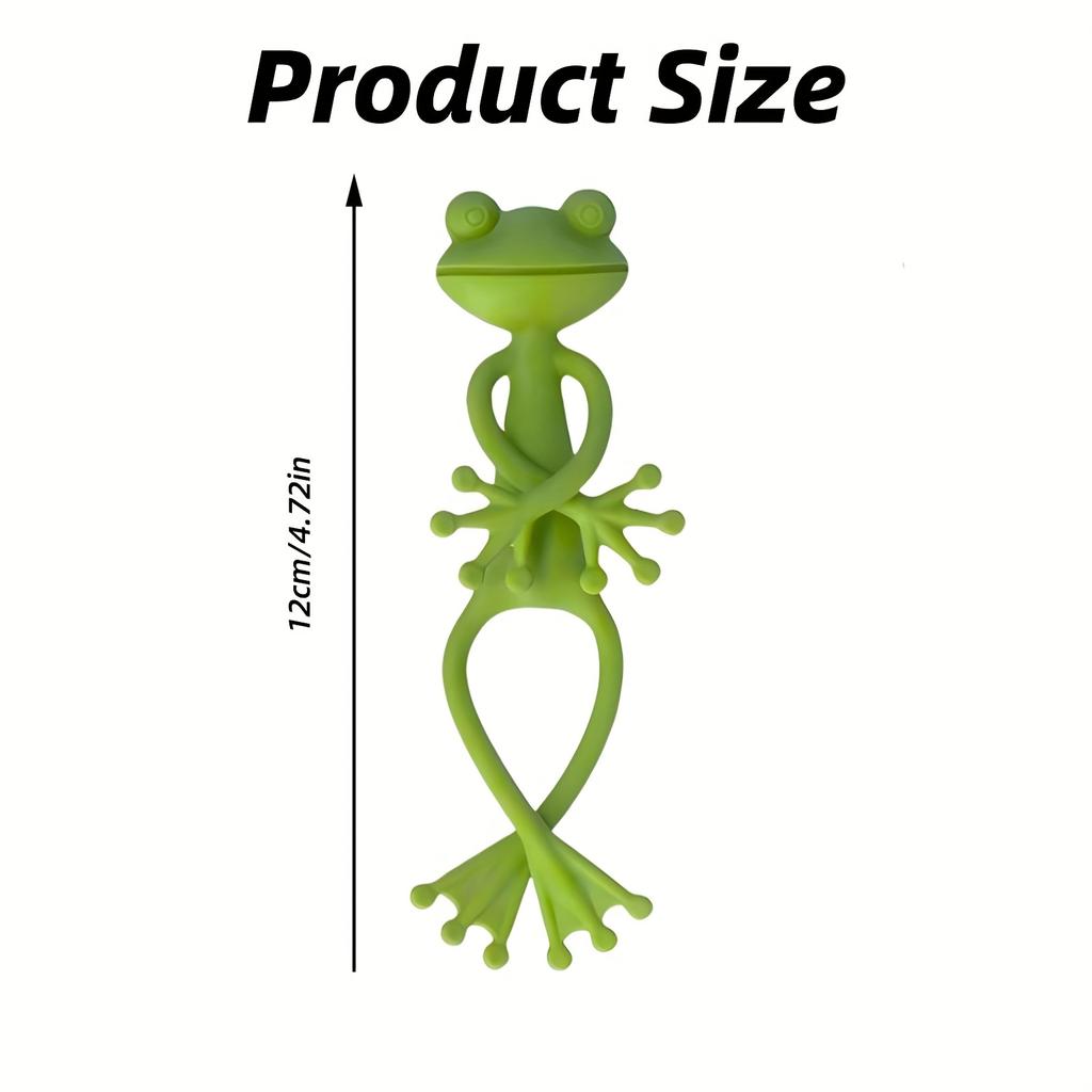 5pcs Frog Plant Support Frame Green Animal Frog Decorative Plant Rack