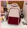 Schoolbag Korean version of the new high-value fresh college style contrasting color plaid backpack junior high school students lightweight