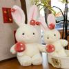 Cute Little White Rabbit Doll Mushroom Rabbit Plush Toy Girl Sleeping with Doll Doll Birthday Gift