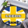 Custom Name,Leeds United Pattern Round rug,Carpet Rug for Living Room Bedroom Playroom ,Non-slip Floor Mat,Holiday Gifts and Birthday Gifts.