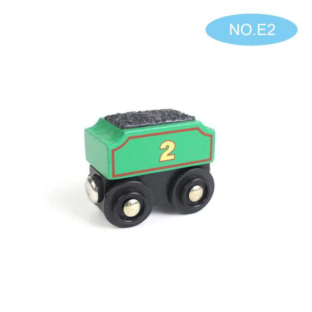 Small Wooden Scene Car Toys Magnetic Train Toy Truck Fit All Kinds Wooden Railway Train Track Children Gifts