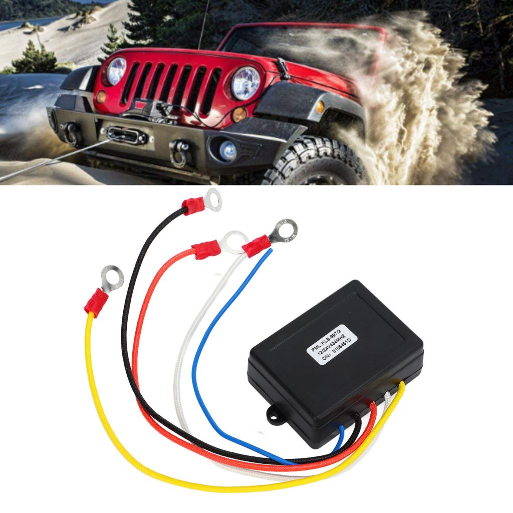12V 24V Wireless Winch Control System Kit Waterproof Electric Winch Relay And 2pcs Remote Control Universal For Truck ATV SUV
