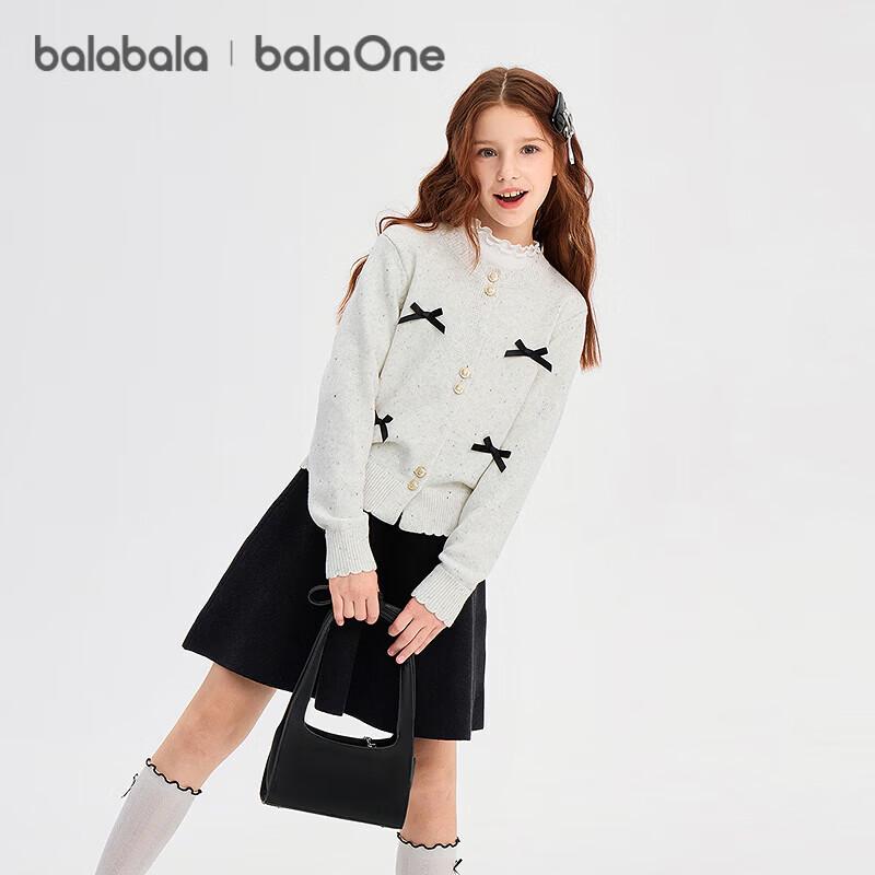 Balabala Girls' Wool-Blend Knit Two-Piece Set