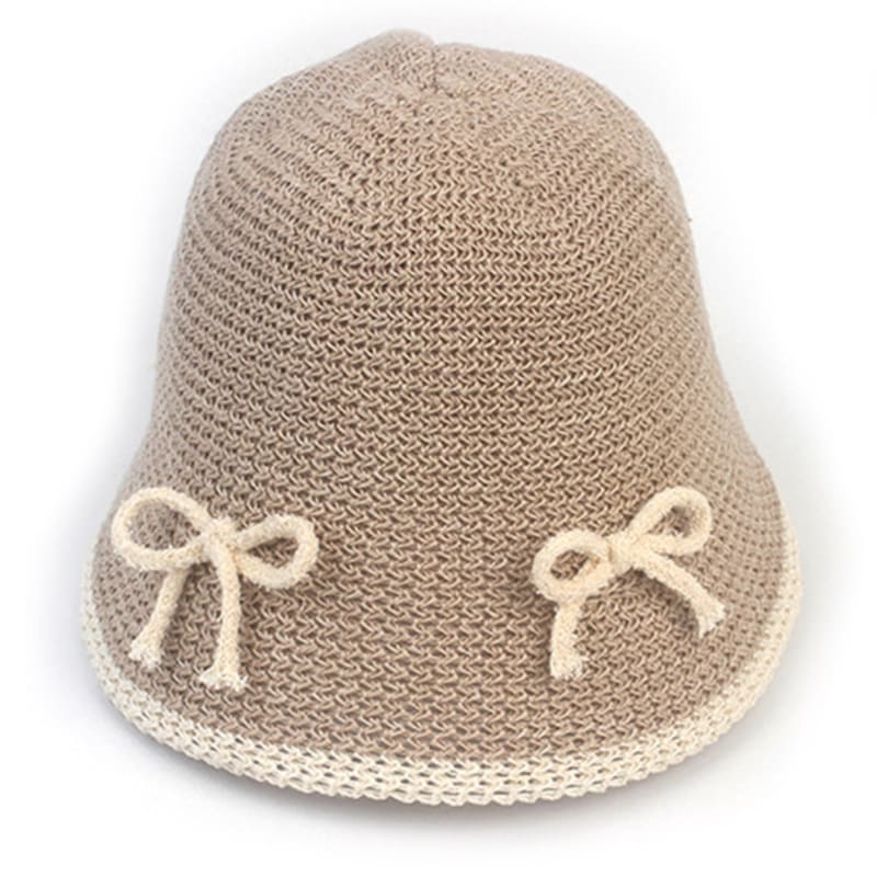 

Universal chemistry Ribbon Edge Beige Linen Bucket Hat Knit FREE