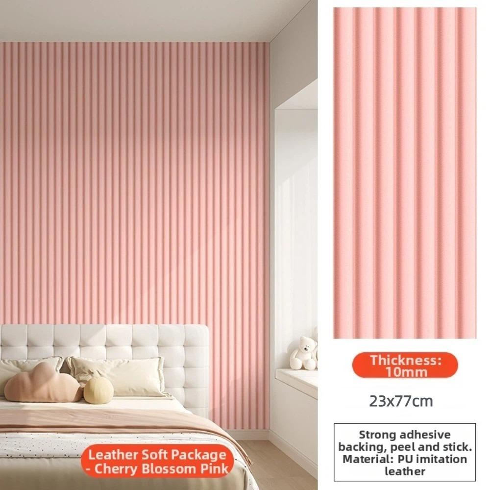 Leather Soft Bag Wall Sticker Large Size Anti-collision 3D Sticker Thickened Peel and Stick Wall Panels Wallpaper