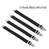 12 Clips Elastic Bed Sheet Grippers Belt Fastener Non-Slip Strap Mattress Clip Fasteners Cover Blankets Grippers Organize Gadget