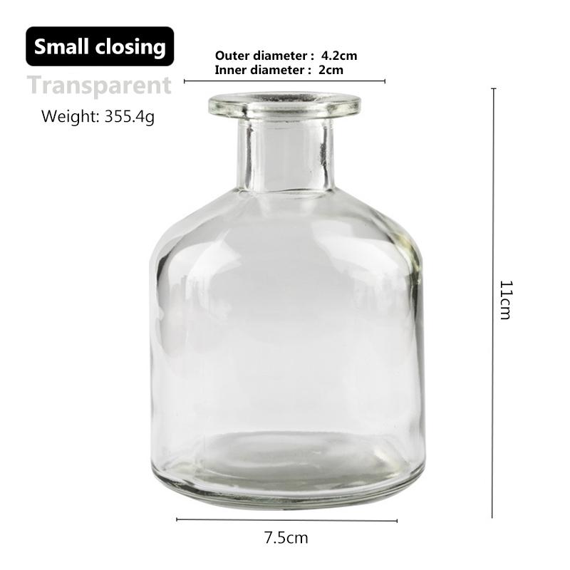 Glass Vase Living Room Dried Flowers Nordic Ins Style Glass Transparent Dill Home Decoration Accessories Flower Vases For Homes