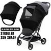 Stroller Sun Shade Universal Baby Stroller Accessories Breathable Sun Protection Pushchair Canopy Lightweight Pram Parasol Black