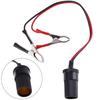 12V Battery Terminal Clip-On Cigar Cigarette Lighter Power Socket Adapter Plug