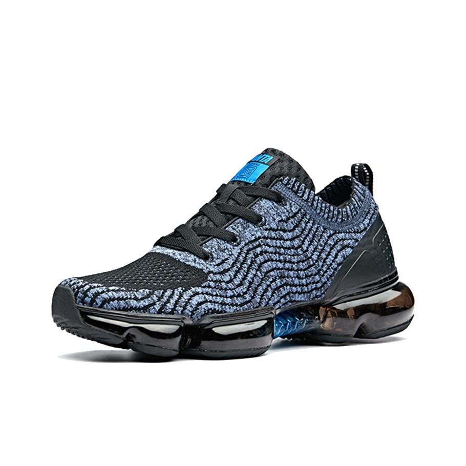 Anta Lightweight Breathable Comfortable Low-Top Running Shoes Men Sneakers Black Blue 91835507-3