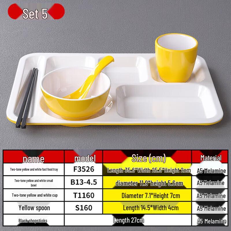 ShingXinhui A5 Melamine Divided Meal Tray