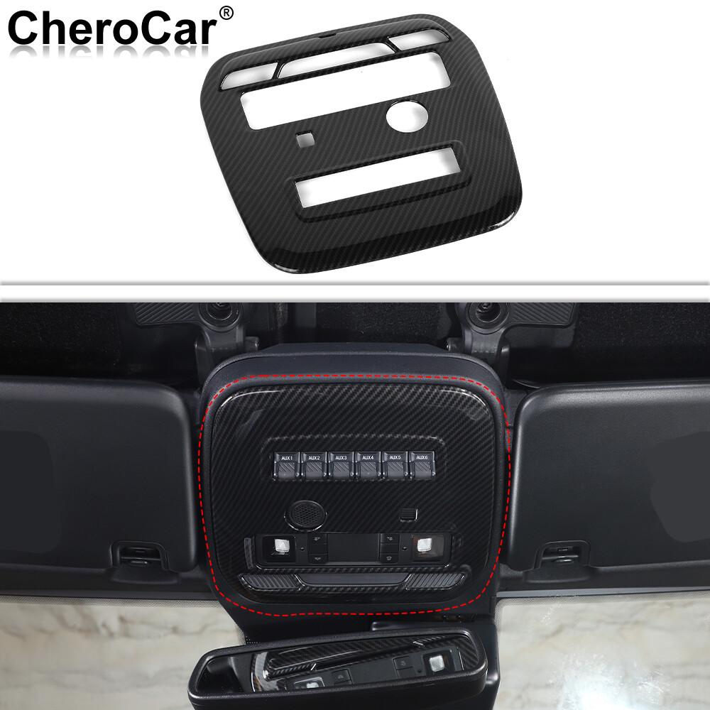 Front Reading Light Frame Trim Cover Decoration for Ford Bronco 21+ Accessories Carbon fiber