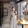French White Sleeveless Vest Dress Women's Summer New High-end Temperament Square Collar Waist and Thin Skirt