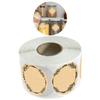 500pcs Kraft Brown Sticker with Wreath Designs for Writing Canning Jar Labels and Holiday Decorations Organizing Sticker