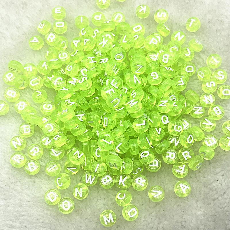 100pcs 7x4mm 6x6mm Russian Korean English Alphabet Letter Beads Charms Beads for Making Jewelry Diy Handmade Bracelets Necklace