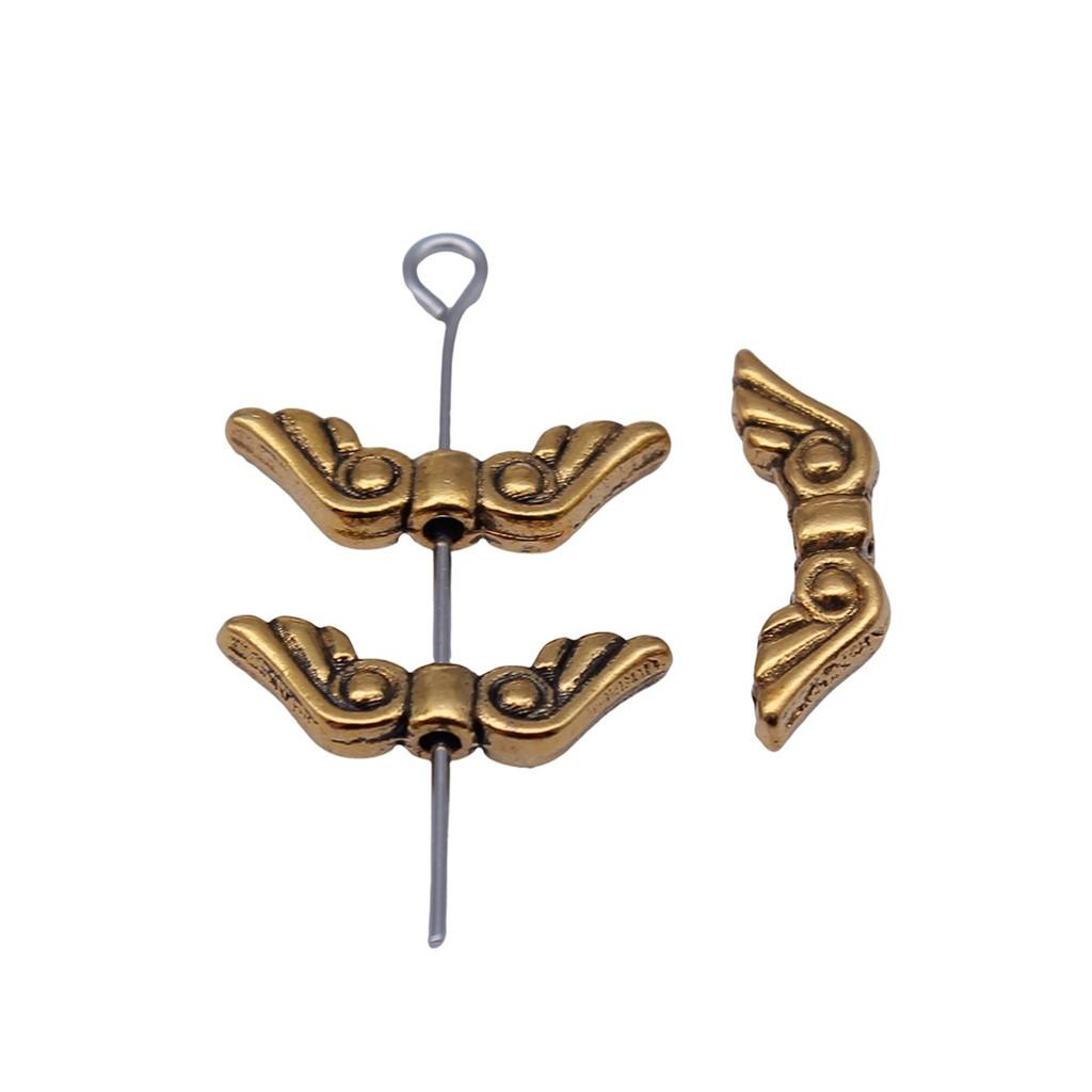 Angel Wing Beads Spacer Small Hole Butterfly Charms For Spiritual Jewelry