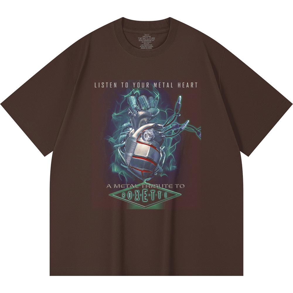 230 Gsm 100% Βαμβακερό T-Shirt Heavy Metal Μπάντα Ροκ Δημοφιλής Μουσική Εκτύπωση Unisex Βαμβακερό T-Shirt