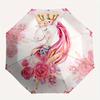 Magical Unicorn Floral Crown Sticker Decal for Kids Room DecorUmbrella, Portable 3-Fold Compact Umbrella for Men & Women Gift