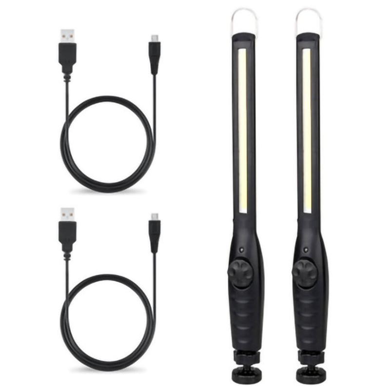 COB Work Light Rechargeable LED Work Lamp With Magnetic Base 360 Rotary Inspection Light For Car Repair Garage Emergency Camping
