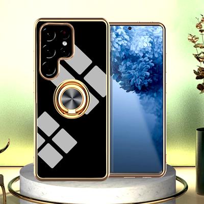 Plating Magnetic Case For Samsung Galaxy S23 S22 S21 S20 Ultra Plus FE A53 A52S 5G Note 20 10 9 S10 S 22 21 23 Ring Holder Cover