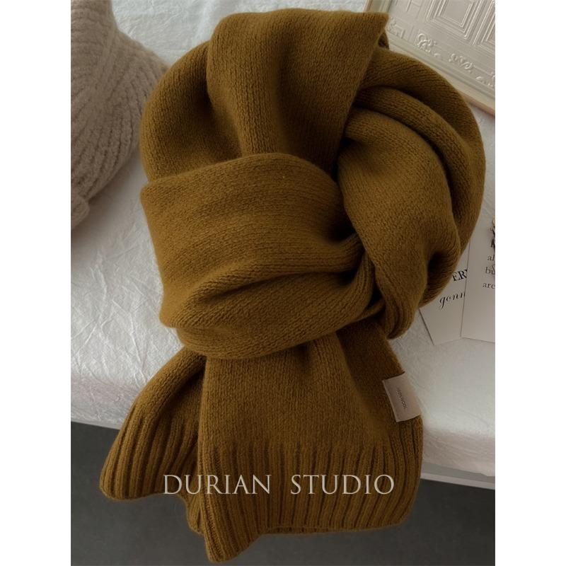 100 pure wool scarves~ Selected wool thickened and enlarged warm knitted scarves versatile men's and women's scarves