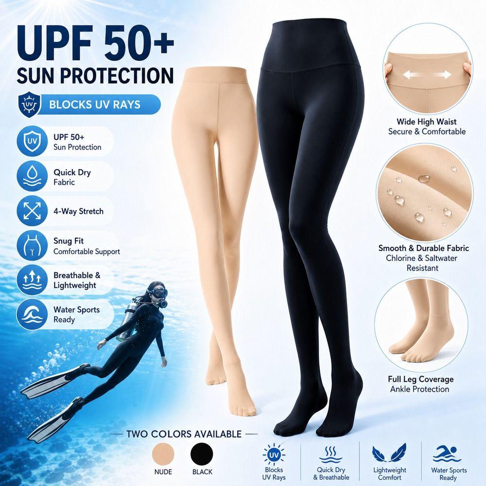 Sun Protection Diving Tights Ice Silk Full Foot Leggings New Swim Leggings
