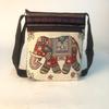Yunnan exotic travel messenger bag elephant butterfly owl shoulder canvas small square bag
