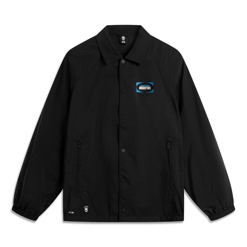 

Li-Ning Anti-Five Series Simple Letter Polo Collar Casual Loose Jacket Men jackets AFDVD05-2 M