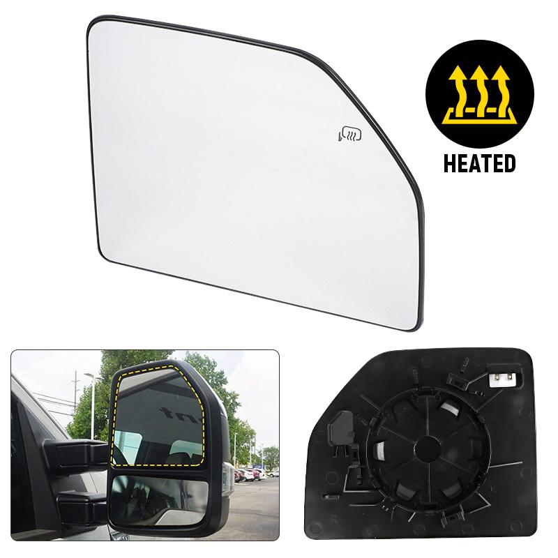 Auto Heated Upper Mirror Glass With/Without Blind Spot For Ford F150 2015- Ford Super Duty F250 / F350 / F450 / F550 17-22