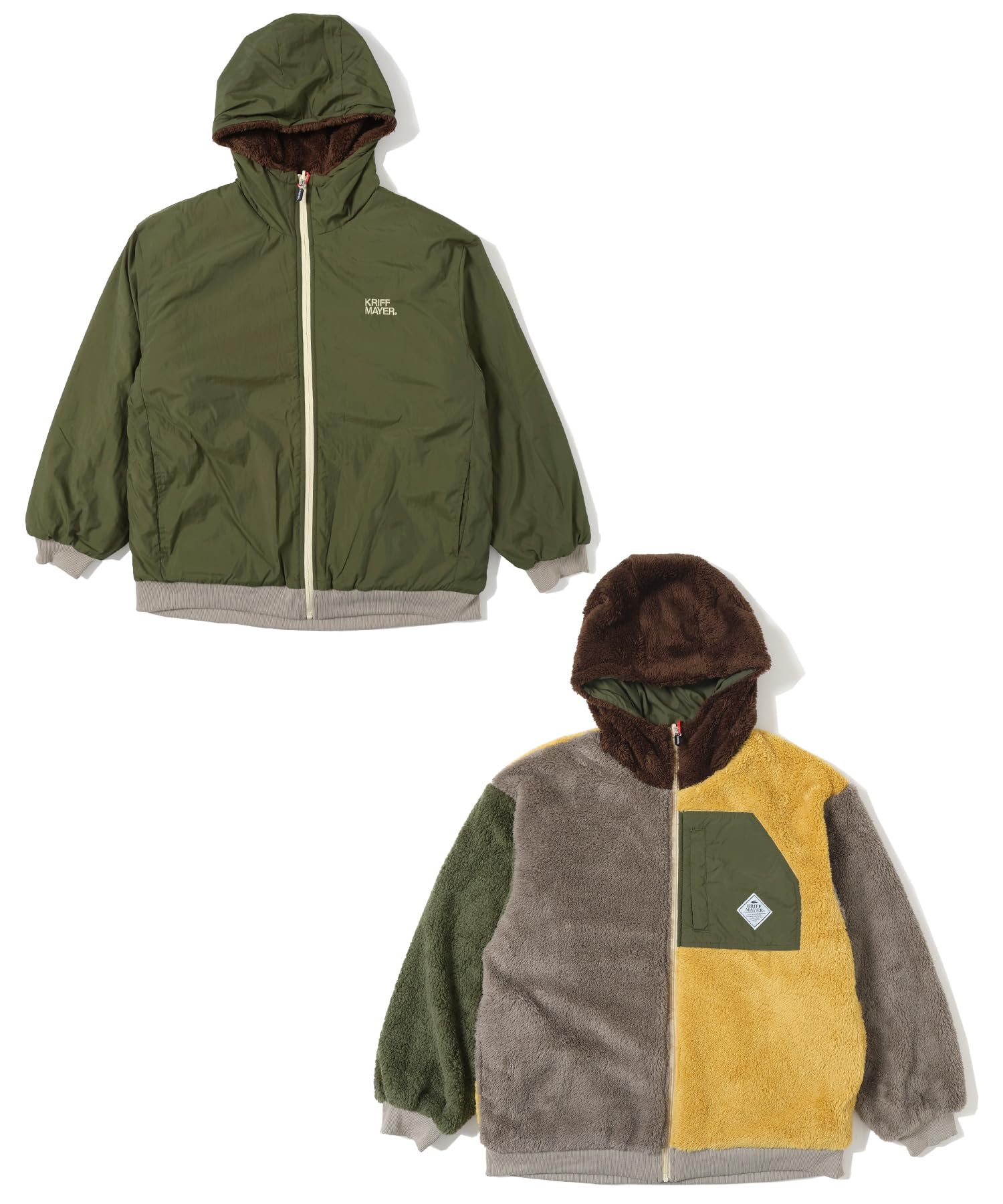 

Большая куртка-флип цвета хаки [Клифф Майер] Женская