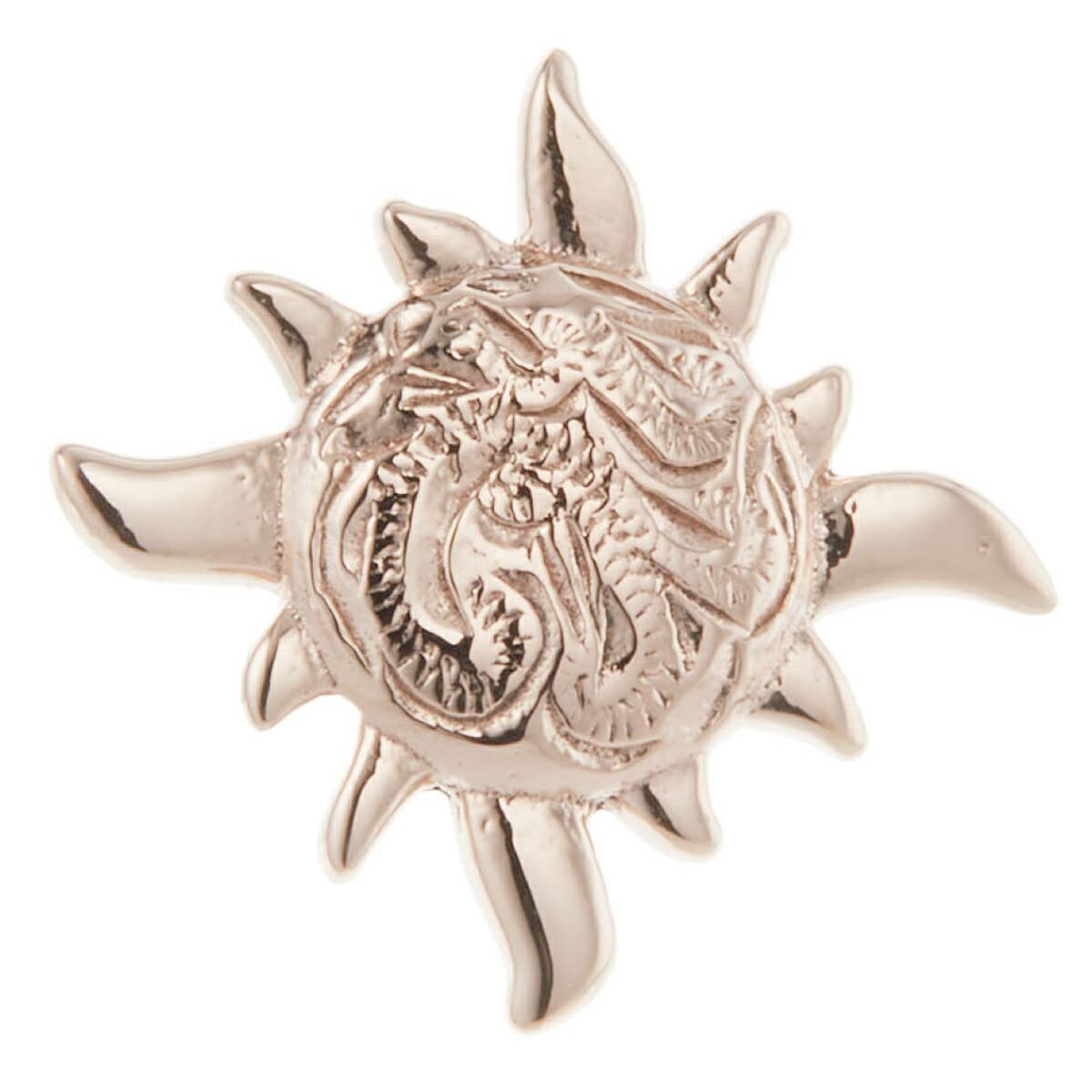 

Surgical Stainless Steel 316L Hawaiian Single Sold Sun Sun Scroll Pink Gold [Piena] Jewelry, Ear, Individually, Motif, Earrings, (Single Ear)