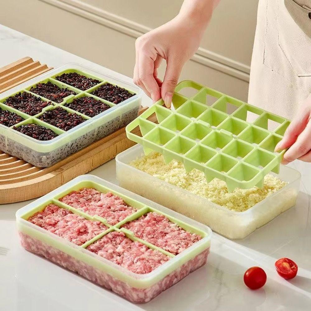 Detachable Food Storage Box 4/8/24 Grids Fresh Keeping Container Ice Cube Molds Food Fresh Keeping