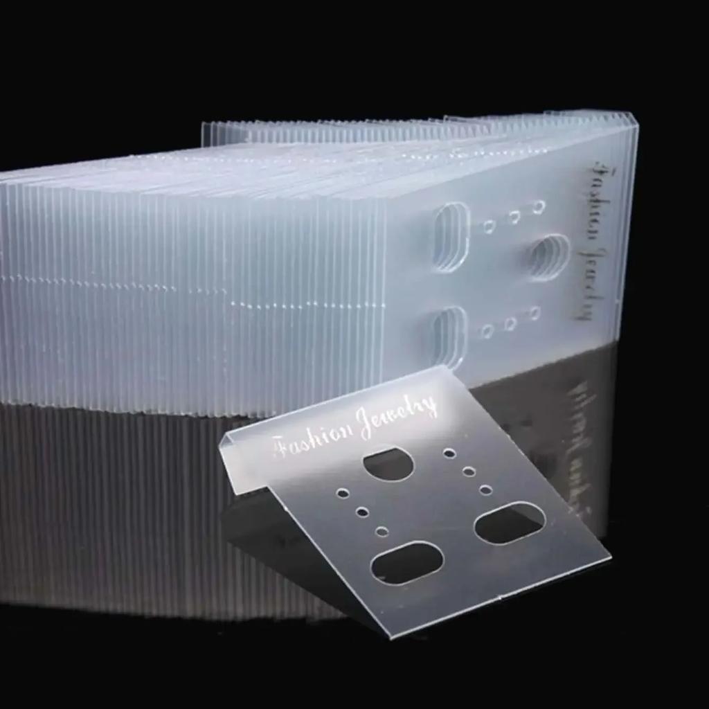 100Pcs Fashion Jewelry Earring Cards Plastic Earring Stud Organizer Holder Hanging Display Card Studs Holder 30*37mm