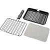 Ceramic fish grill pan, frying pan, charcoal grill, delicious grilling, sandwich grill, non-stick coating, iron, for gas stoves only, direct flame onl
