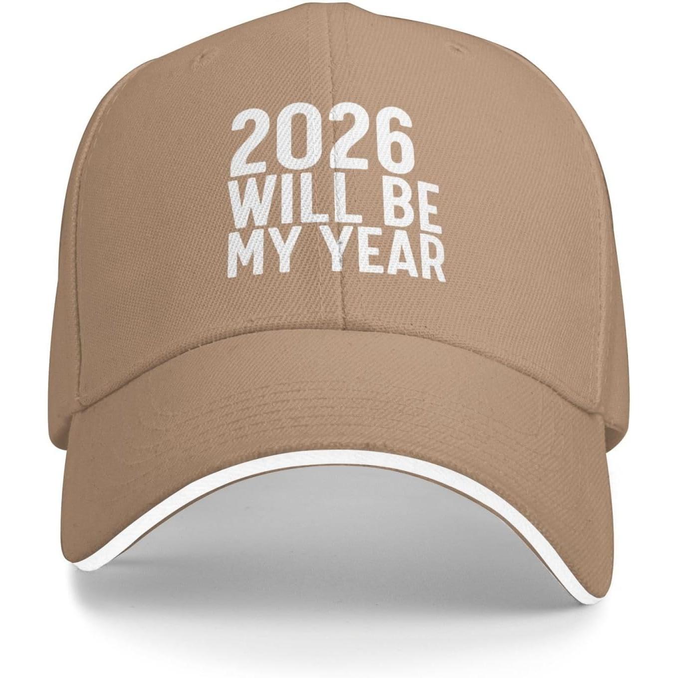 2026 Will Be My Year Baseball Cap Polyester Casual Sun Protection Adjustable Adult Headwear Adjustable