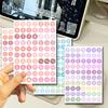 Adesivos Coloridos de Bolinhas com Letras Alfabeto Número Decalques DIY para Scrapbooking Diário Projetos de Artesanato Fácil de Remover Removível Essencial para Planejador Cartão