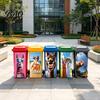Weatherproof Waste Container Art Fun Animal Trash Can Stickers, Self?Adhesive Bin Decals for Outdoor Removable Vinyl Skins Garbage Can, Mailbox
