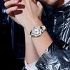 Women's Chrysanthemum Floral Print Watch, Waterproof: Analog Display, One Size Fits Most, Stretchable Stainless Steel Strap, Floral Dial, Cute and